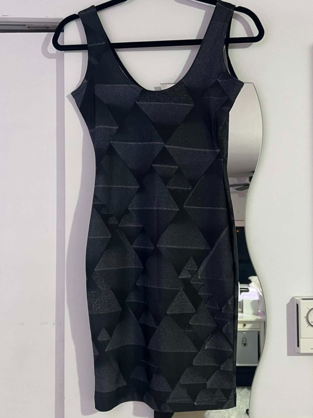 Burning Artists Collective Printed Nylon Spandex Bodycon Festival Dress